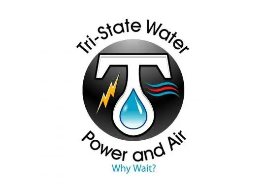 A logo of tri-state water power and air.