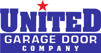Logo of United Garage Door Company with a red star
